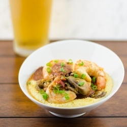 Healthy Shrimp and Cheddar Grits