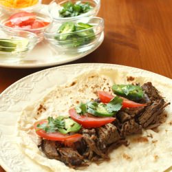 Brisket Tacos with Flour Tortillas