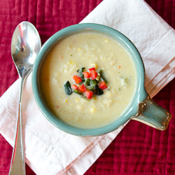 Poblano corn chowder