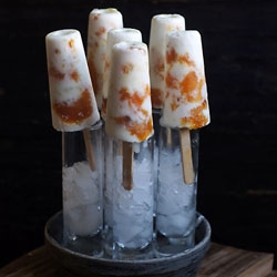 Peach, Lime and Coconut Pops