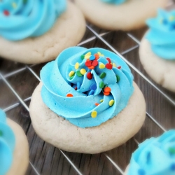 Soft frosted sugar cookies