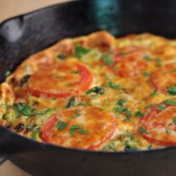 Frittata with Broccoli and Tomatoes