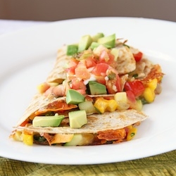 Loaded Rainbow Veggie Quesadillas