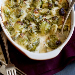 Cheesy Brussels Sprouts Gratin