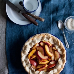 Plum and Peach Pie