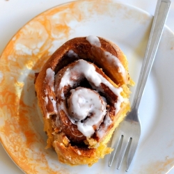 Pumpkin Spice Cinnamon Rolls