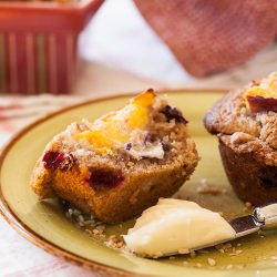 Blueberry Peach Coconut Muffins