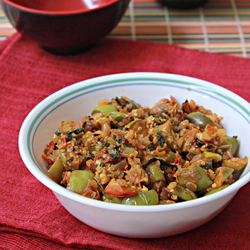 Minty Eggplant w/ Peanuts