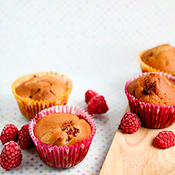 Raspberry & White Chocolate Muffins