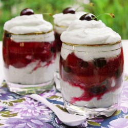 Nectarines and Cherries with Cream