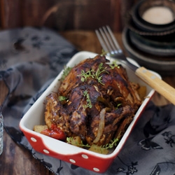 Skillet Roasted Chicken with Ginger