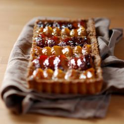 Plum Hazelnut Tart