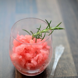 Peach-Rosemary-Granita