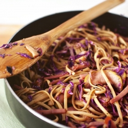 Ham, Apple, Cabbage Linguine