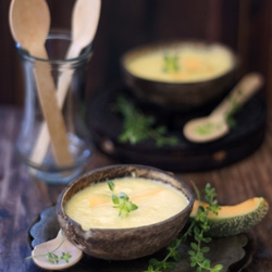 Chilled Coconut and Melon Soup