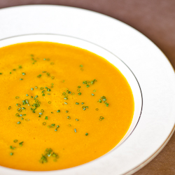 Roasted Carrot Soup with Chives