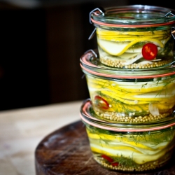 Pickled Patty Pan Squash