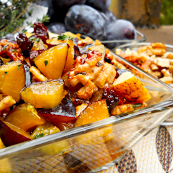 Autumn Fruit Salad with Plums