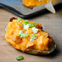 Buffalo Chicken Topped Potatoes