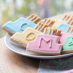 Iced Almond Birthday Cake Sugar Cookies