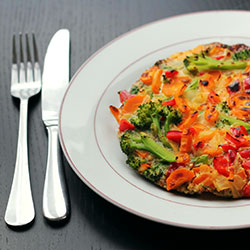 Blue Cheese, Quinoa & Veg Frittata