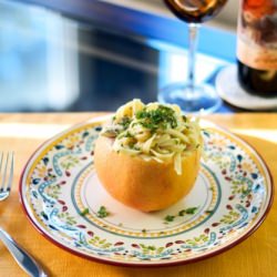 Fettuccine with Grapefruit & Mint