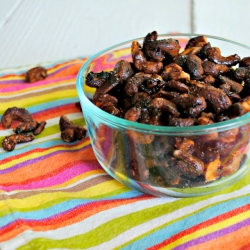 mustard roasted almonds