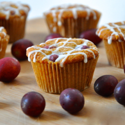 Vegan Sunken Grape Cupcakes