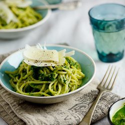 Spaghetti with Rocket pesto