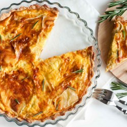 Сaramelized onion and brie tart