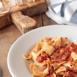 pappardelle with pigeon