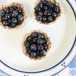 raw blueberry tarts