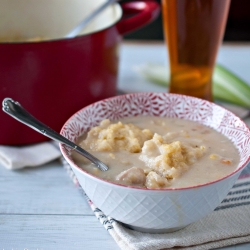 Chicken Beer Cornmeal Dumpling Soup