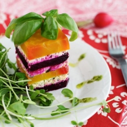 Beet and Goat Cheese Mille-Feuille