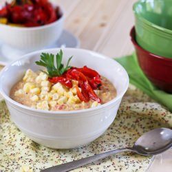 Roasted Bell Peppers & Corn Chowder