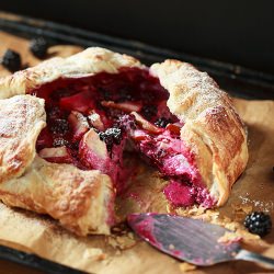 Blackberry pear galette