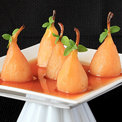 Poached Pears in Wine