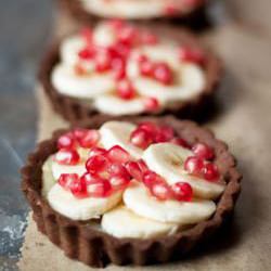 ChocolateTart w/Banana &Pomegranate