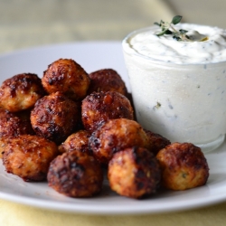 Herb Lamb Meatballs with Yogurt Dip