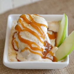 Boozy caramel apple ice cream