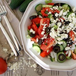 Bulgarian Style Shopska Salad