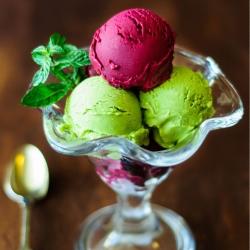 Beetroot Chocolate & Pea Mint Ice