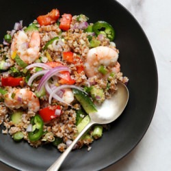 Bulgur and Shrimp Salad