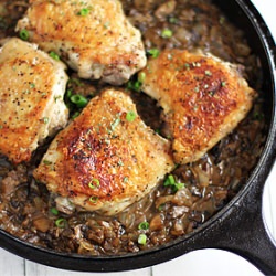 Chicken Thighs with Mushrooms