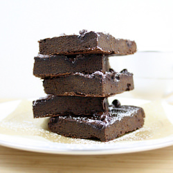 Flourless Double Chocolate Brownies