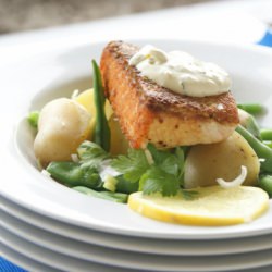 Salmon w/ garlic mayonnaise