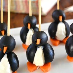 Olive & Cream Cheese Penguins