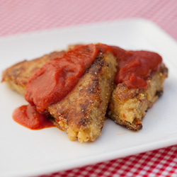 Italian Sausage Polenta Cakes