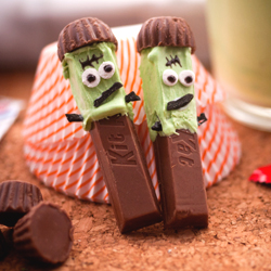 Franken-Kit Kats for Halloween