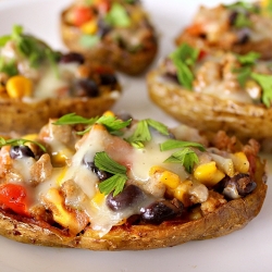 Southwest Loaded Baked Potato Skins